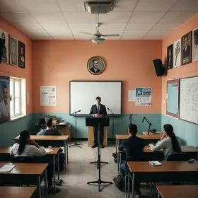 Escola Pública com sala de Podcast