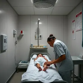 criança com sinais de espancamento