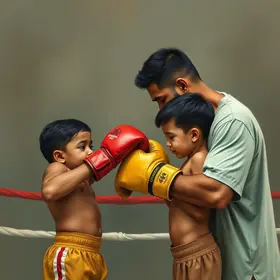 boxe em família