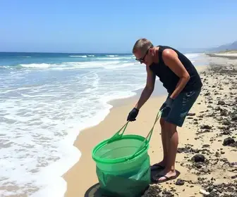 limpeza na Ilha Porchat
